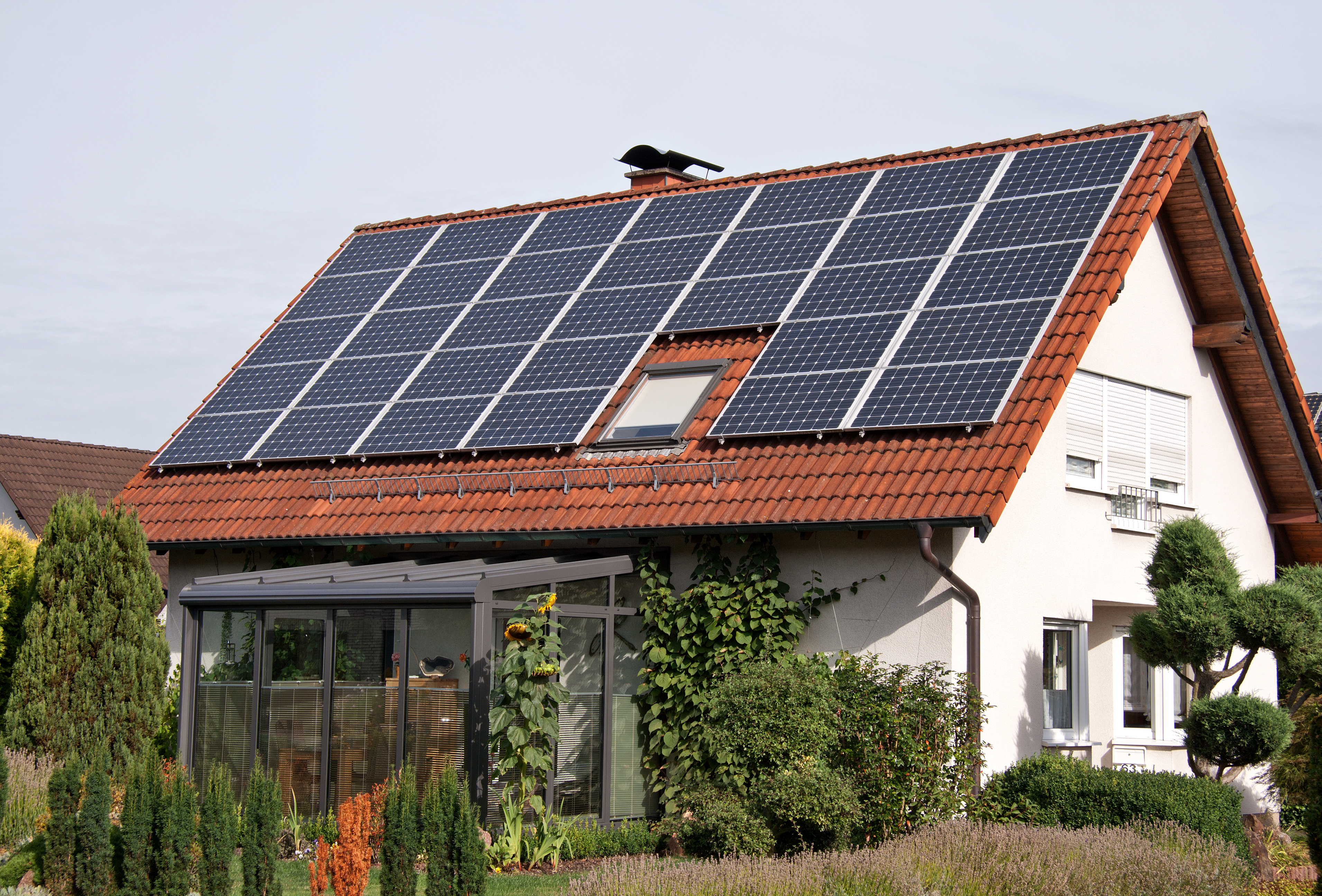 Photovoltaikanlage auf einem Hausdach